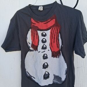 Alstyle Snowman T shirt size L